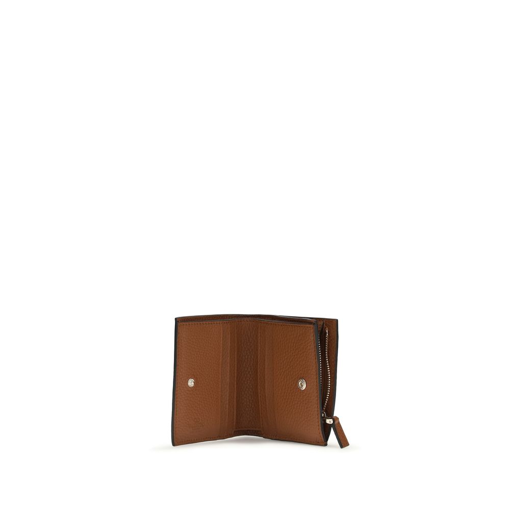 Valentino Garavani Brown Lamb Ovis Aries Aries Wallet