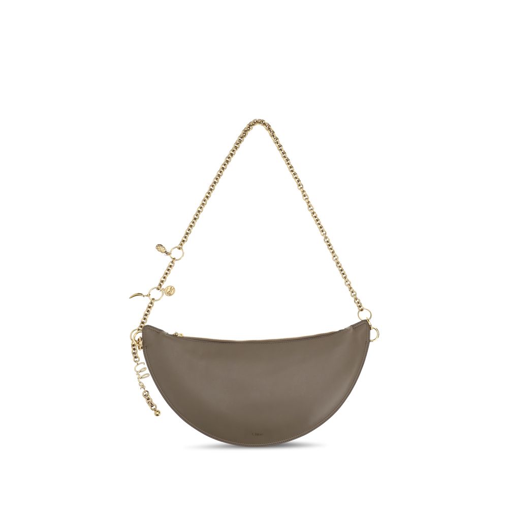 Chloé Gray Leather Shoulder Bag