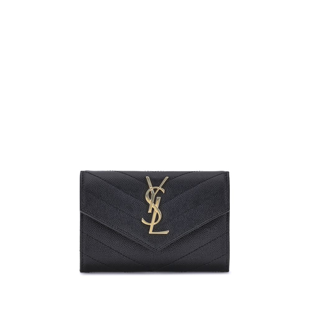 Saint Laurent Black Leather Wallet