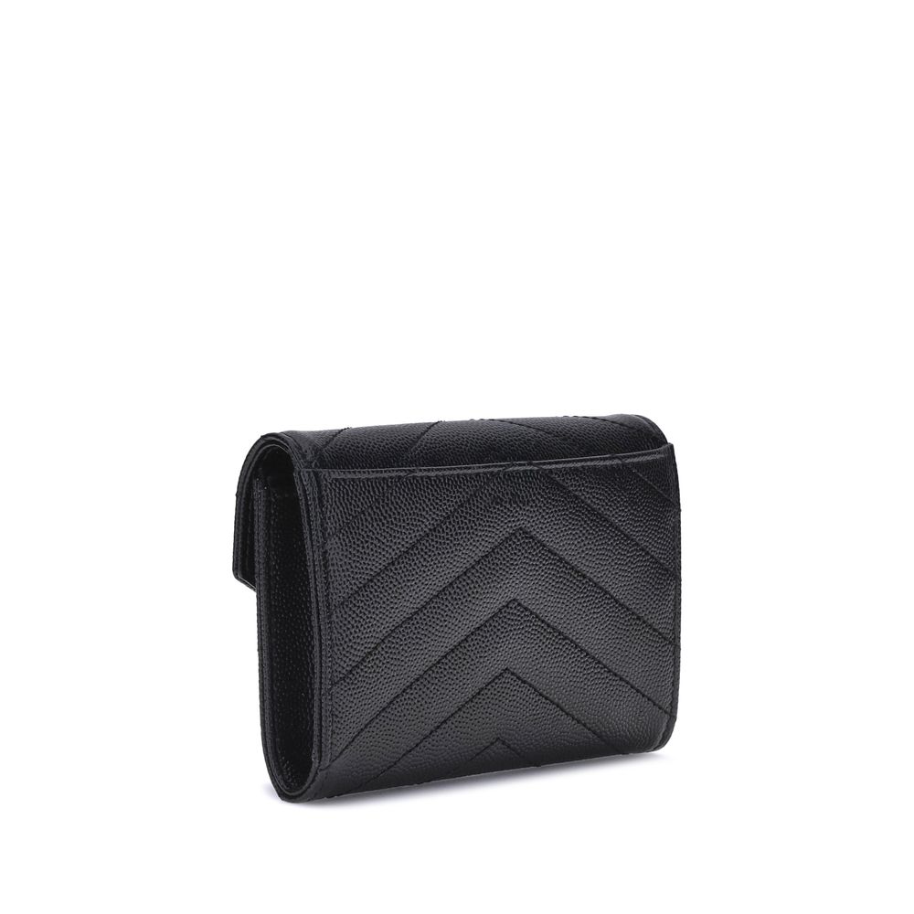 Saint Laurent Black Leather Wallet