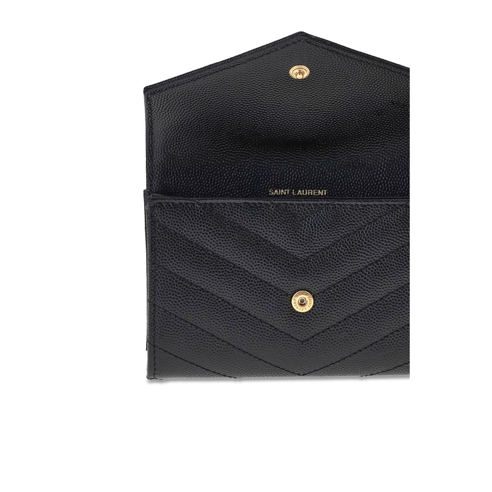 Saint Laurent Black Leather Wallet