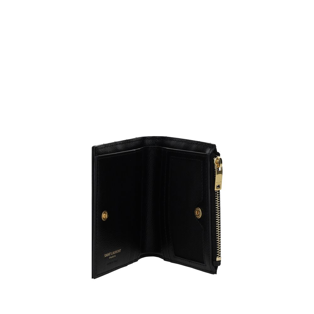 Saint Laurent Black Leather Wallet