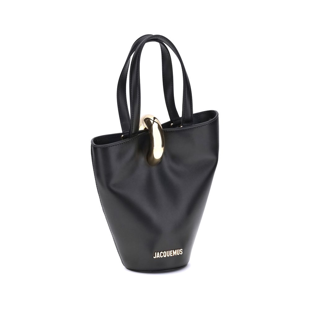 Jacquemus Black Leather Backet Bag