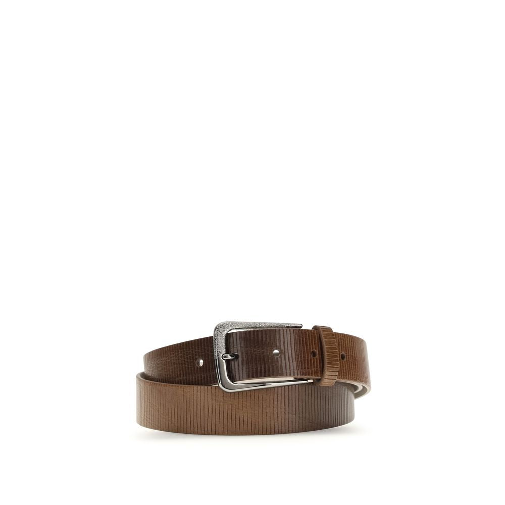 Brunello Cucinelli Brown Leather Regular Belt