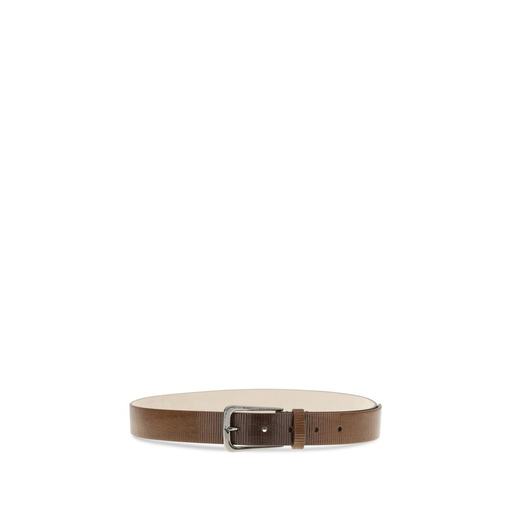 Brunello Cucinelli Brown Leather Regular Belt