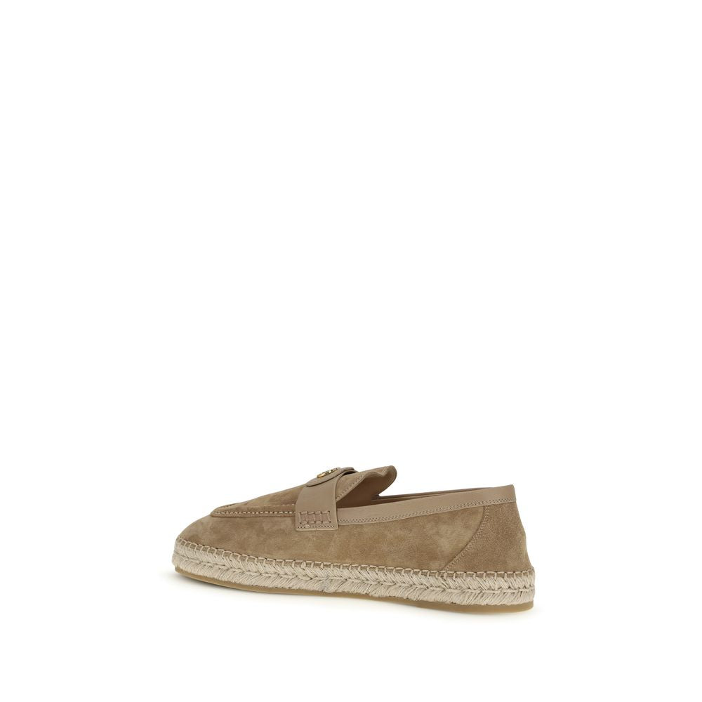 Valentino Garavani Beige Leather Espadrilles