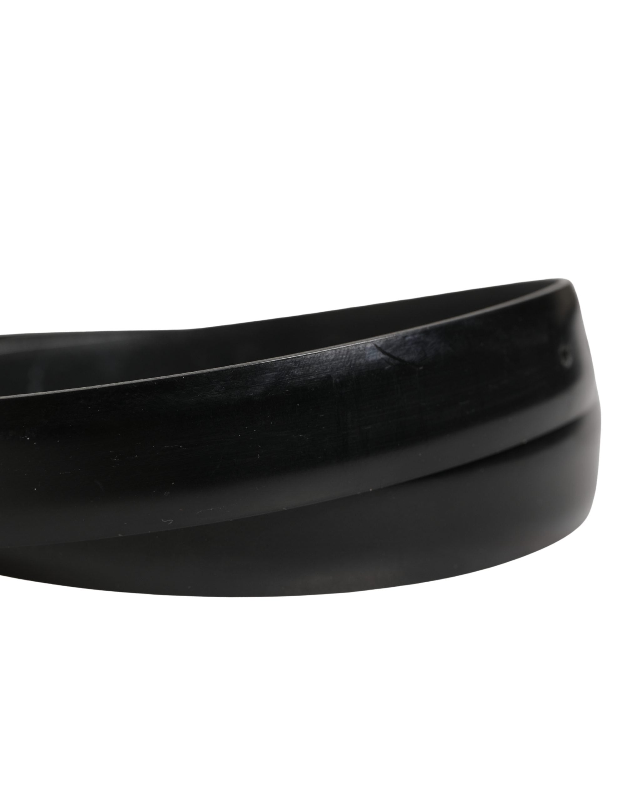 Pre-Owned Dolce & Gabbana Men Black Classic Leather Metal Buckle Belt