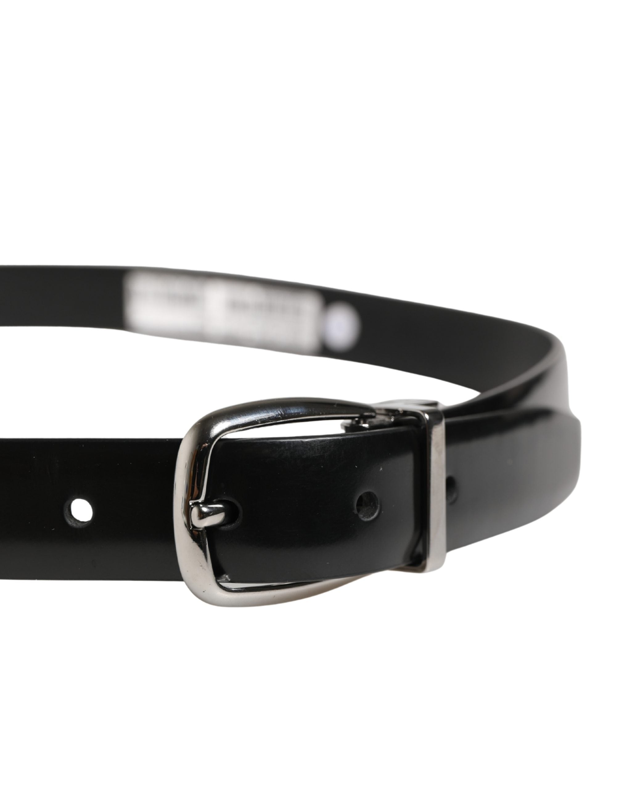 Pre-Owned Dolce & Gabbana Men Black Classic Leather Metal Buckle Belt