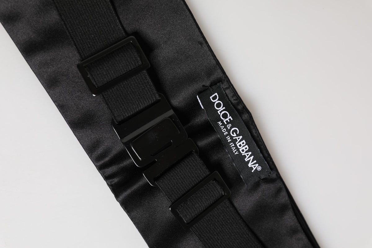 Dolce & Gabbana Black 100% Silk Women Wide Waist Cummerbund
