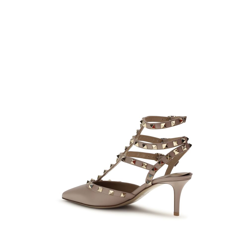Valentino Garavani Multicolor Leather Mid Heel Pumps