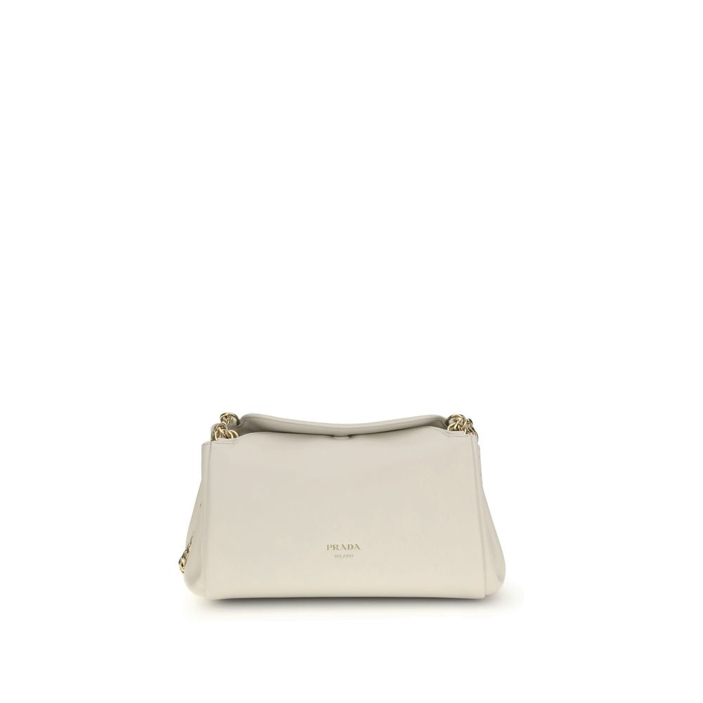 Prada White Leather Shoulder Bag