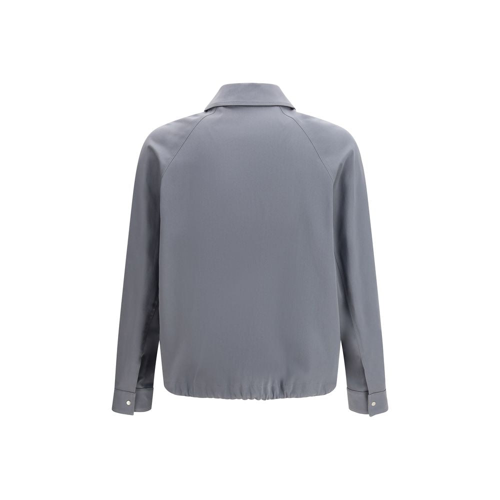 Fendi Gray Cotton New Rich Shell Jacket