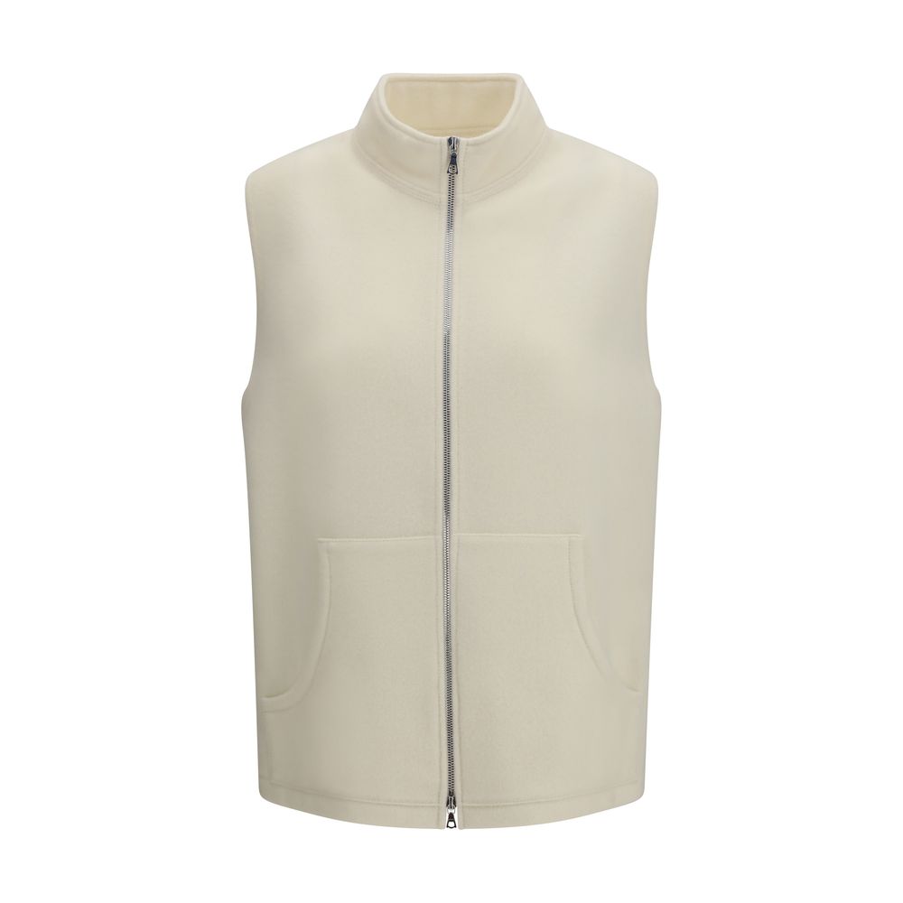 RIER Beige Wool Sleeveless Jacket