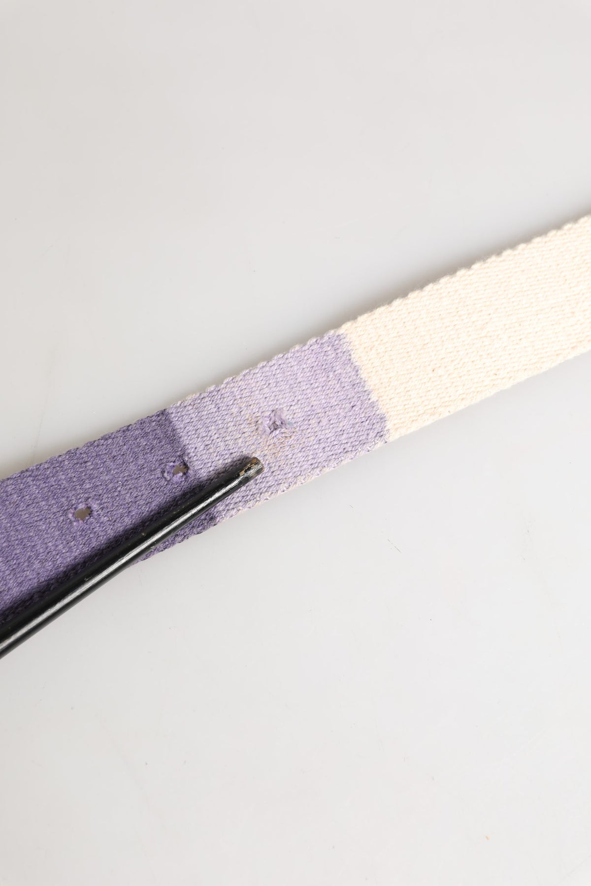 Ermanno Scervino Men Purple Canvas Silver Metal Buckle Belt