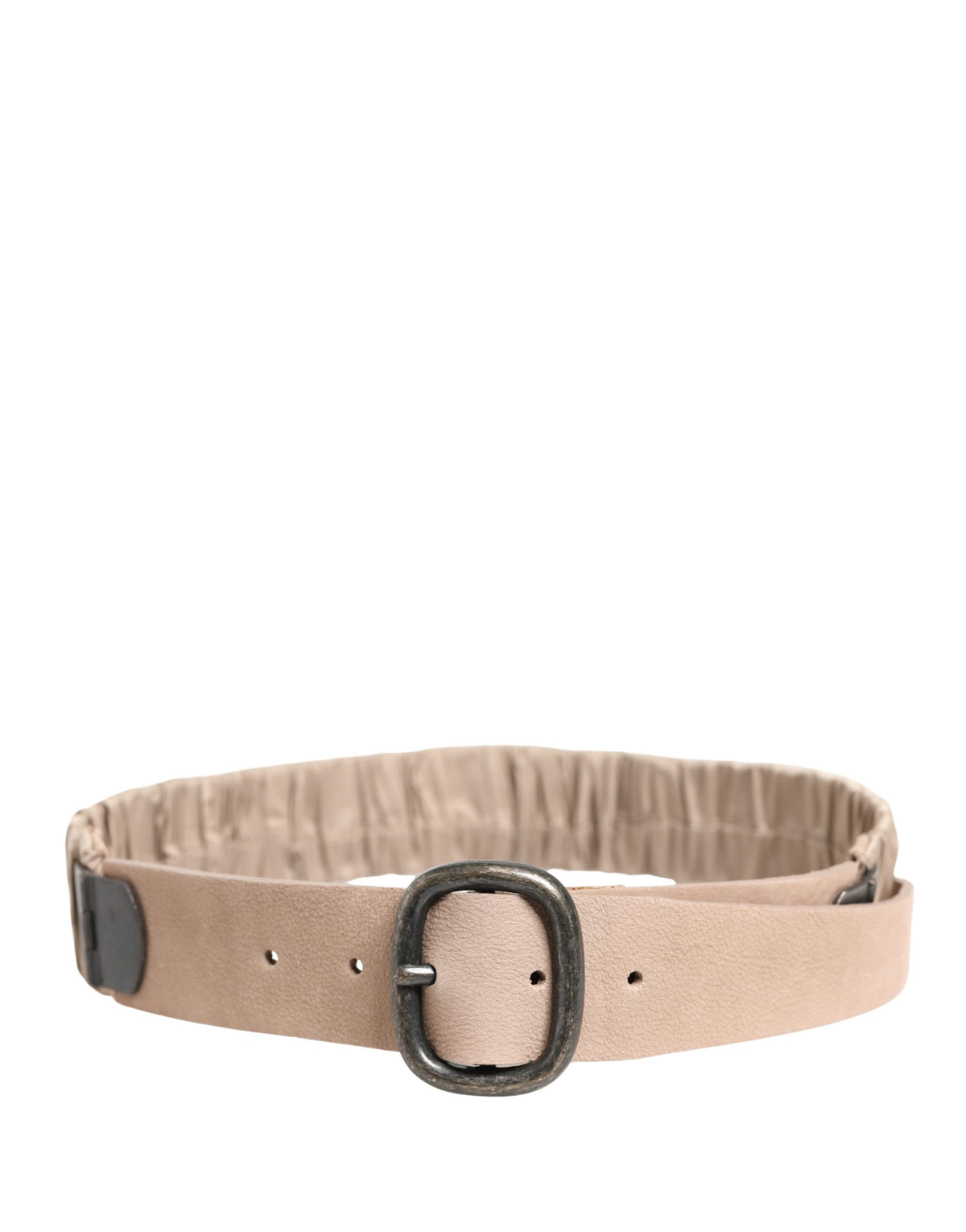 GF Ferre Women Beige Silver Metal Buckle Waist Belt