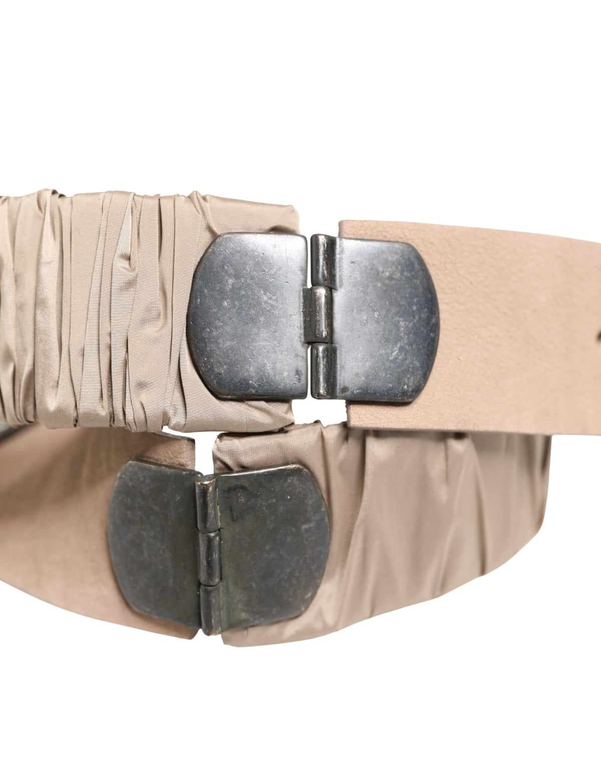 GF Ferre Women Beige Silver Metal Buckle Waist Belt