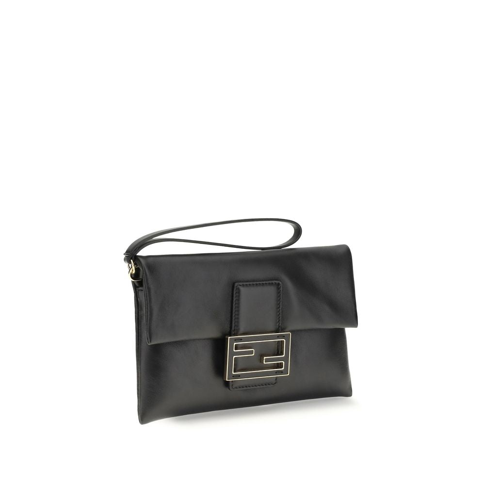 Fendi Black Leather Clutch Bag - PreLoved & Luxe