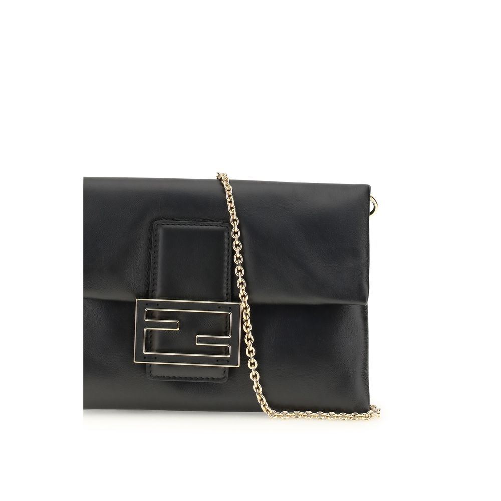 Fendi Black Leather Clutch Bag - PreLoved & Luxe