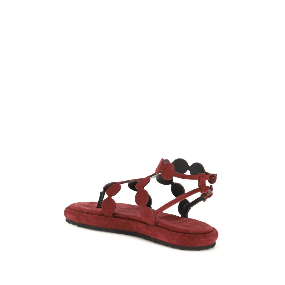 Pierre Hardy Brown Leather Platform Sandals