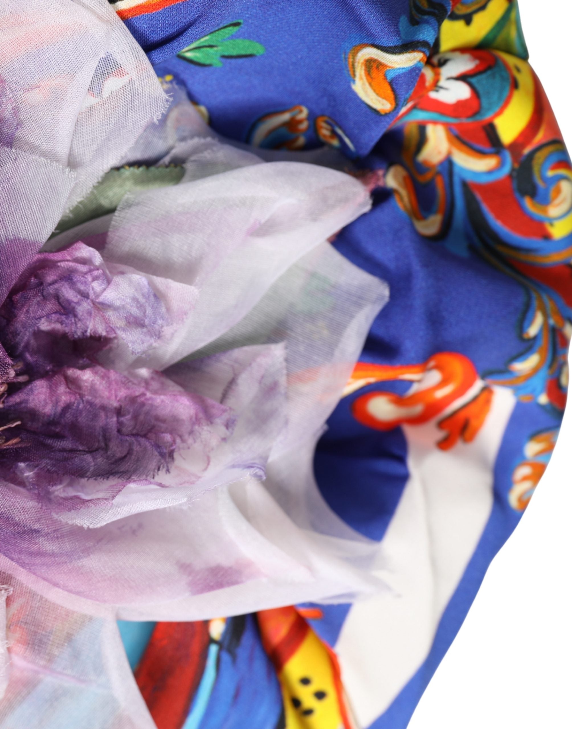 Dolce & Gabbana Multicolor Carretto Motif Silk Turban