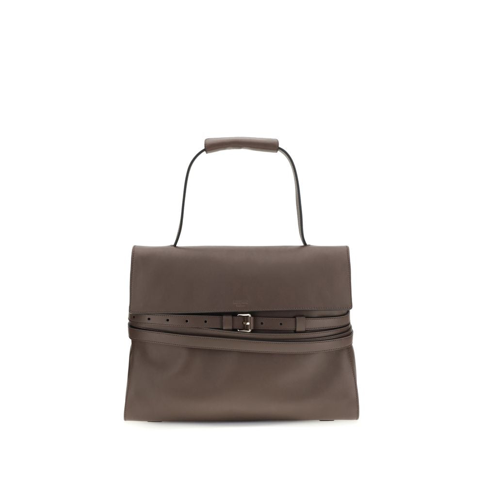 Moschino Brown Leather Handbag