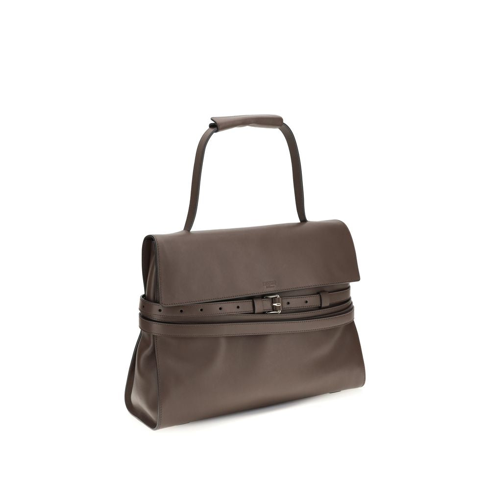 Moschino Brown Leather Handbag