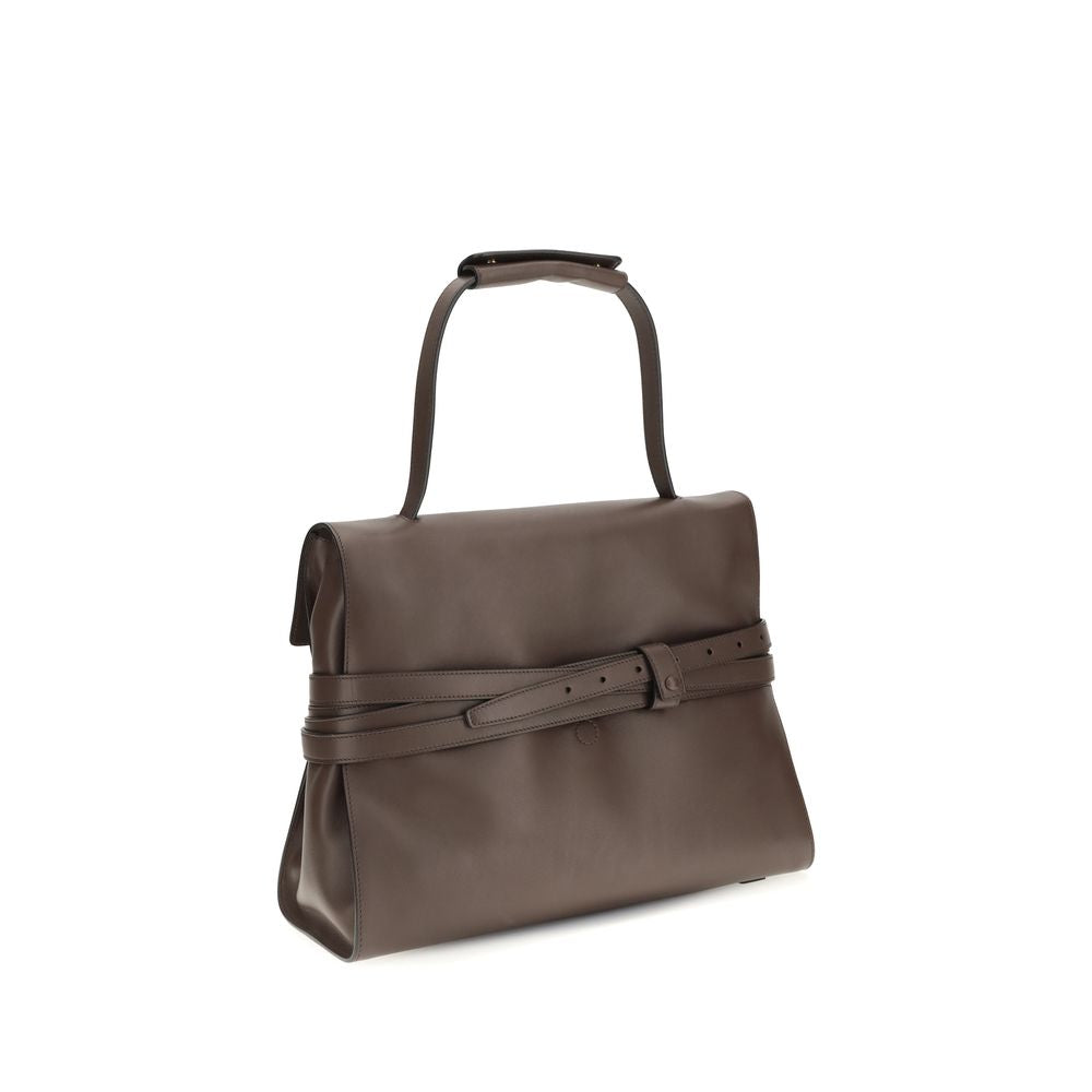 Moschino Brown Leather Handbag