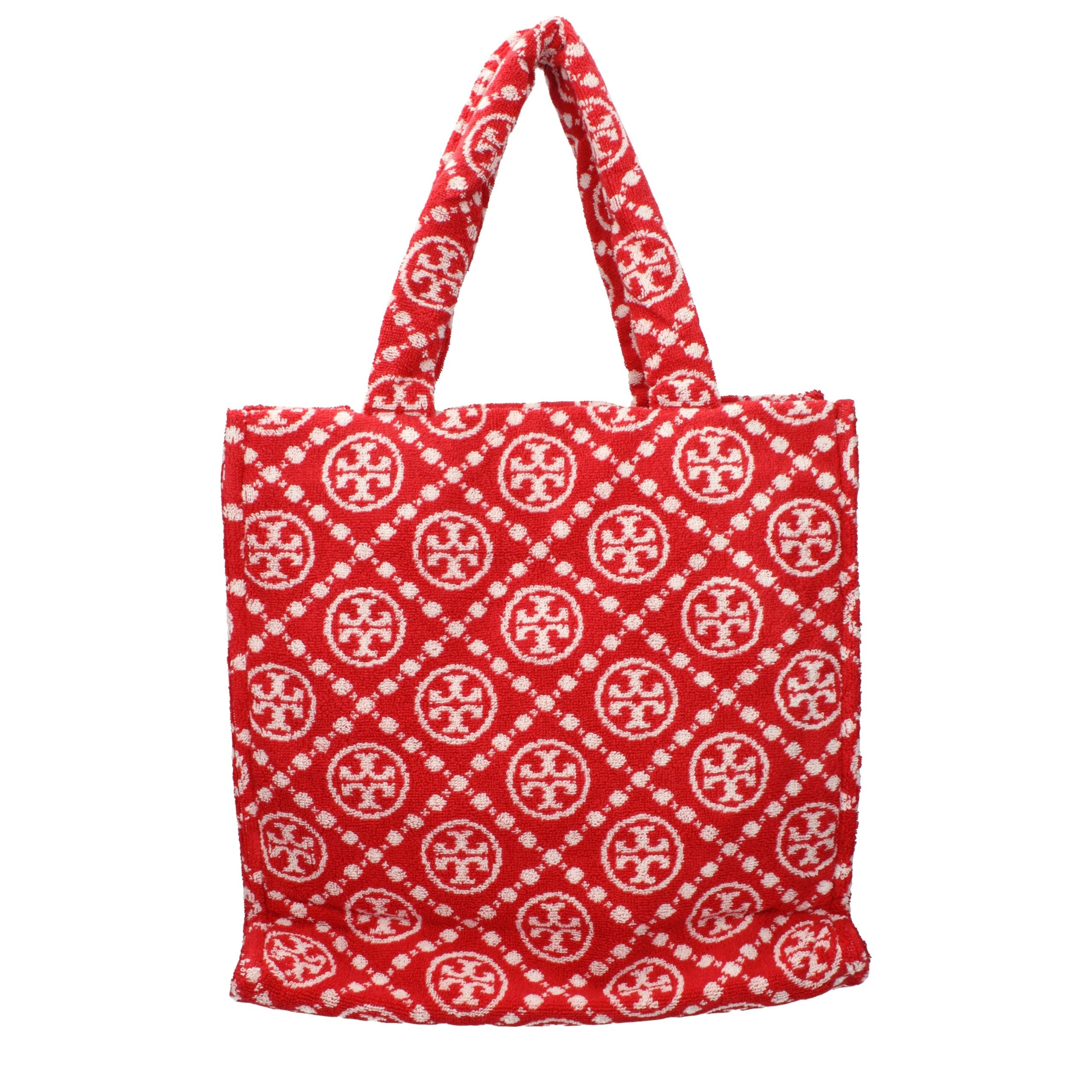 Tory Burch Red Cotton-Like Shoulder Bag