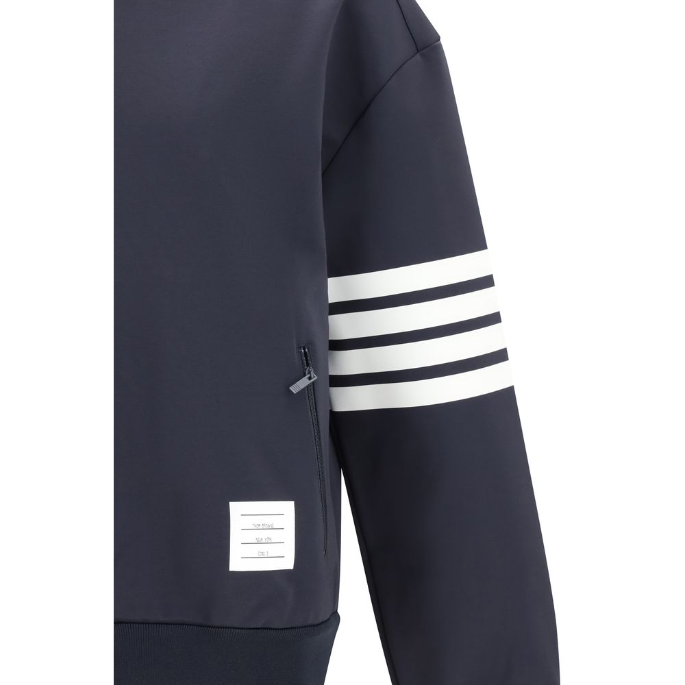 Thom Browne Navy Blue Zip Bomber Jacket
