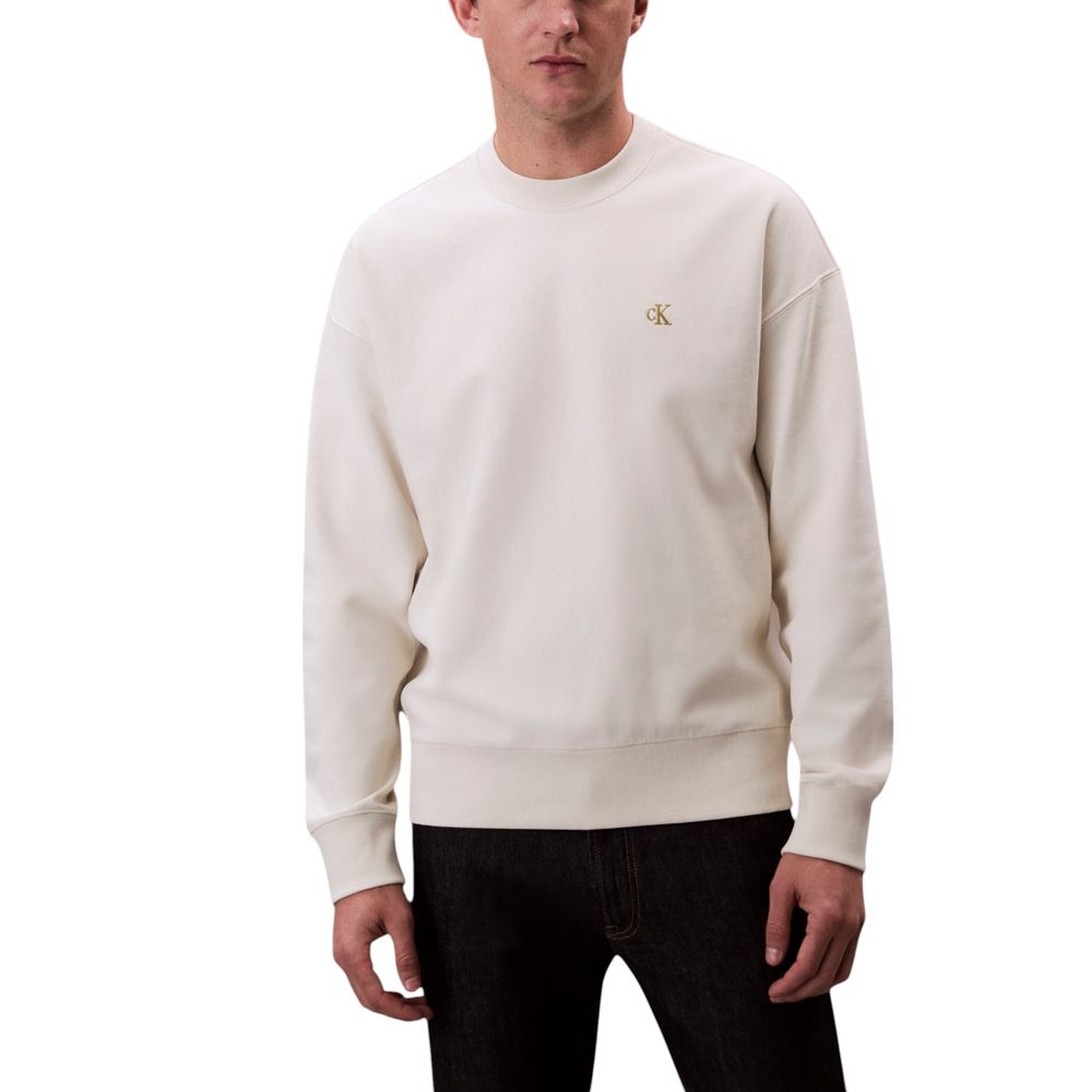 Calvin Klein Jeans Beige Cotton Sweatshirt