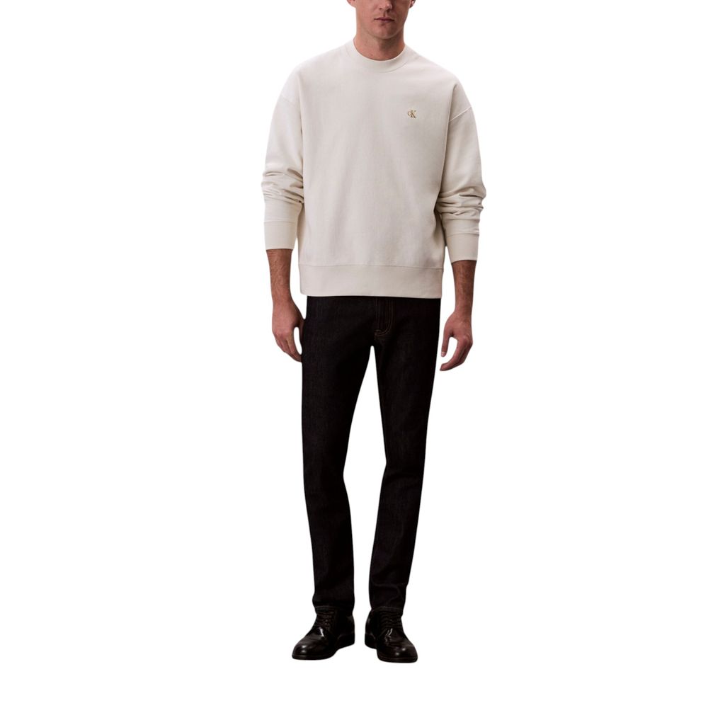 Calvin Klein Jeans Beige Cotton Sweatshirt