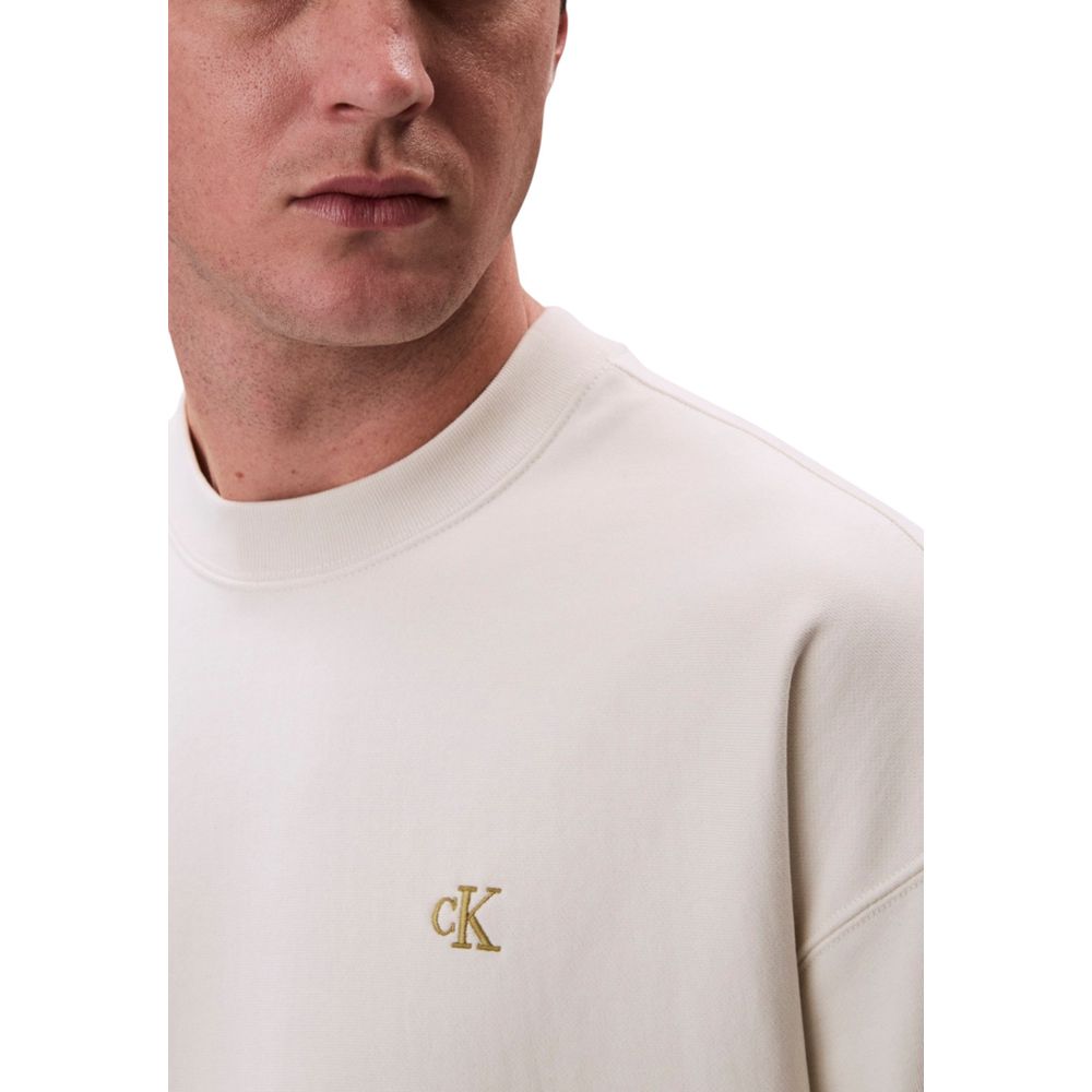 Calvin Klein Jeans Beige Cotton Sweatshirt