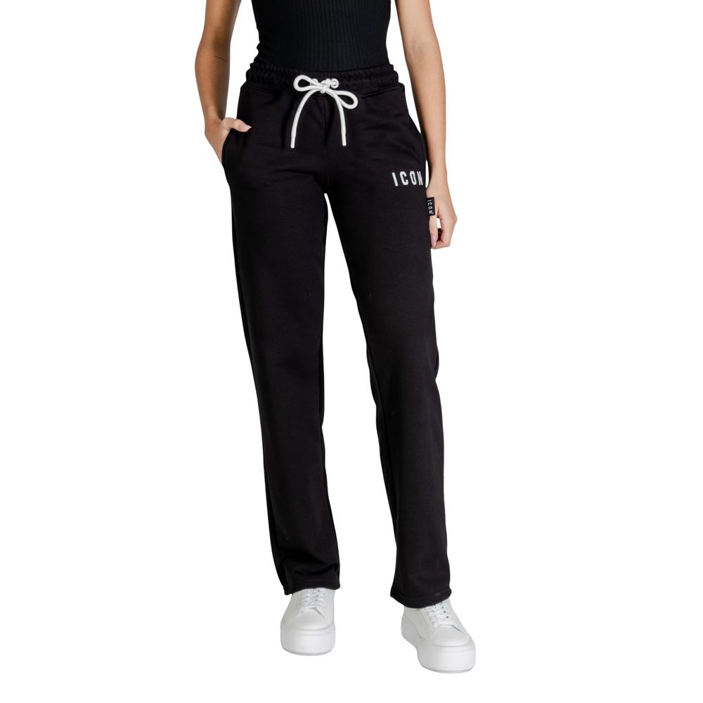 Icon Black Cotton Joggers (Workout Pants)