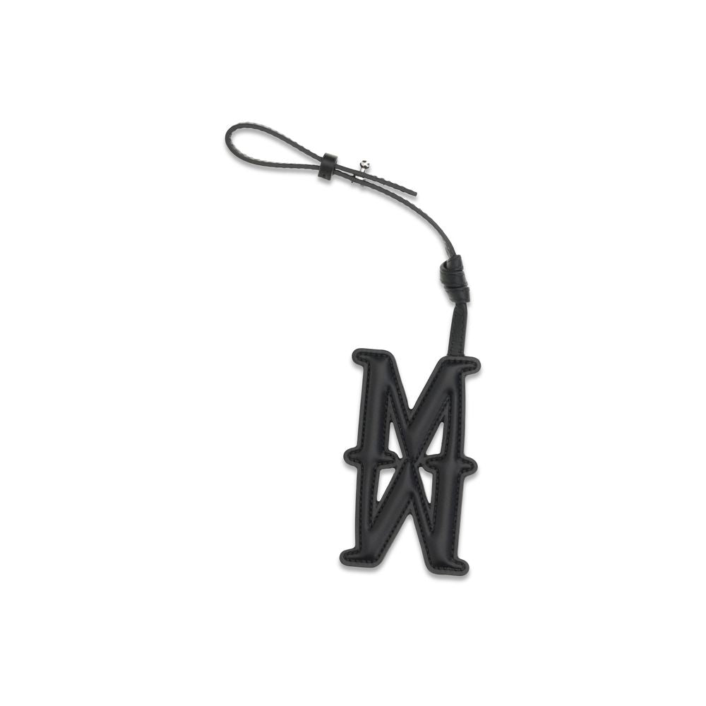 Max Mara Black Leather Keychain