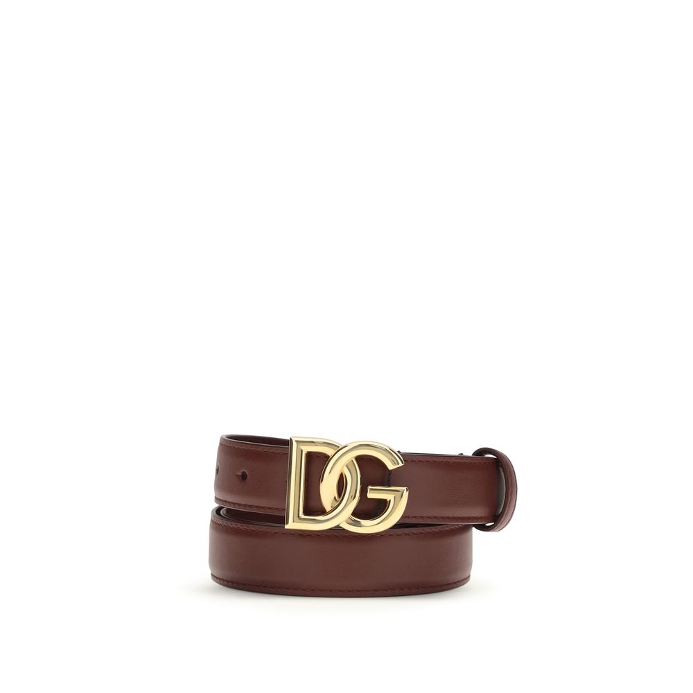 Dolce & Gabbana Bordeaux Leather Regular Belt