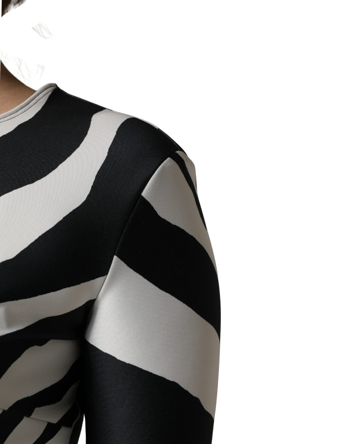 New Dolce & Gabbana Black White Zebra Pattern Jumpsuit
