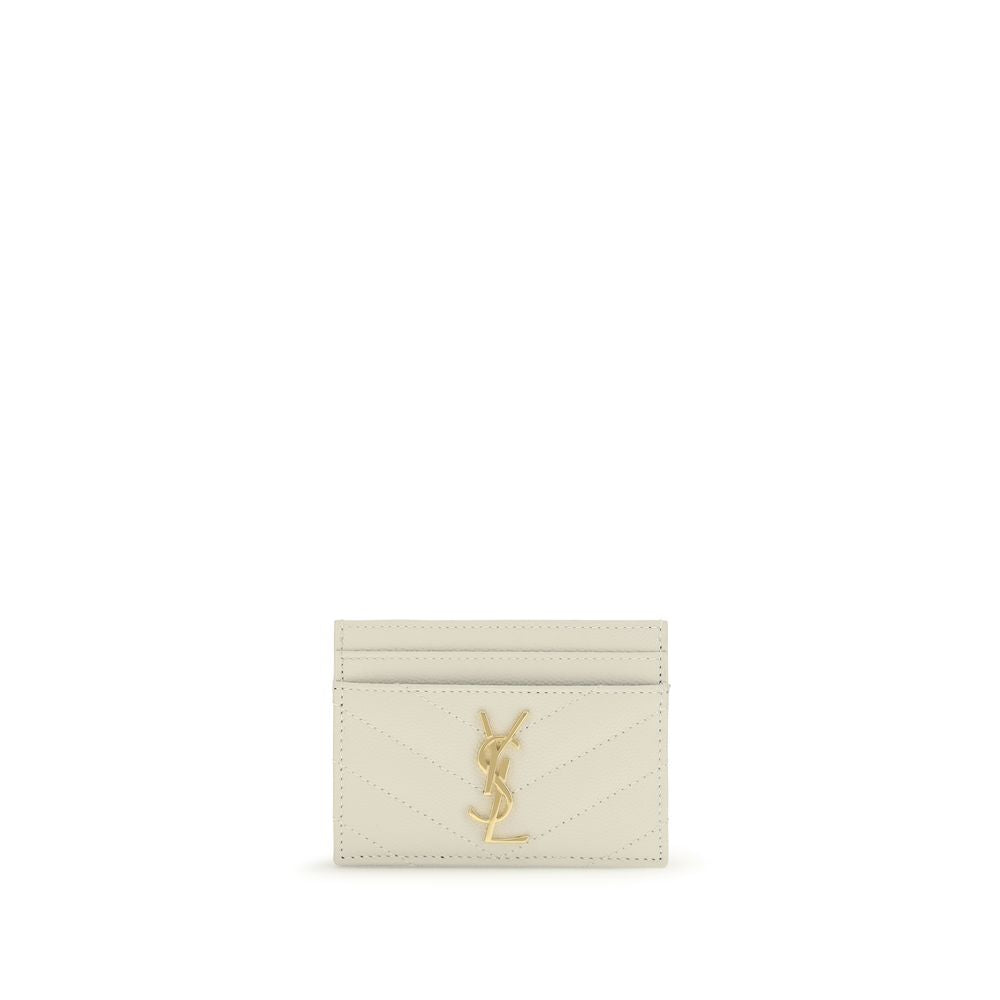 Saint Laurent Beige Leather Wallet