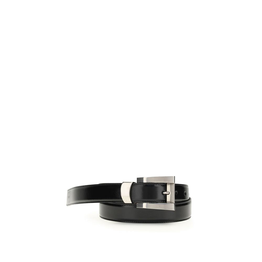 Versace Black Leather Regular Belt - PreLoved & Luxe