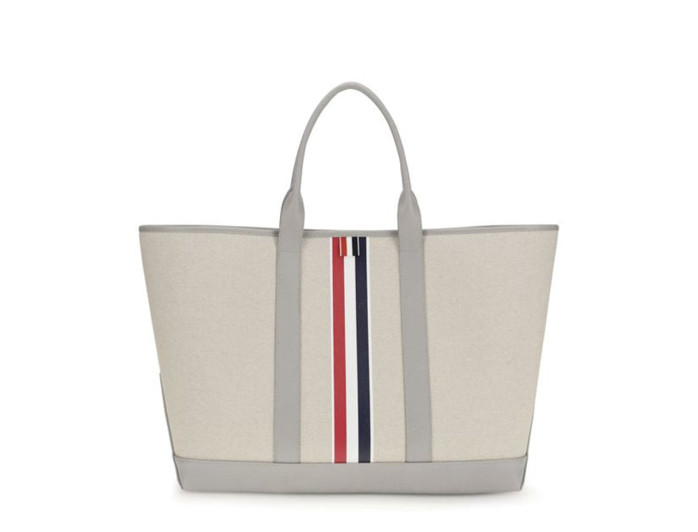Thom Browne Gray Fabric Shoulder Bag
