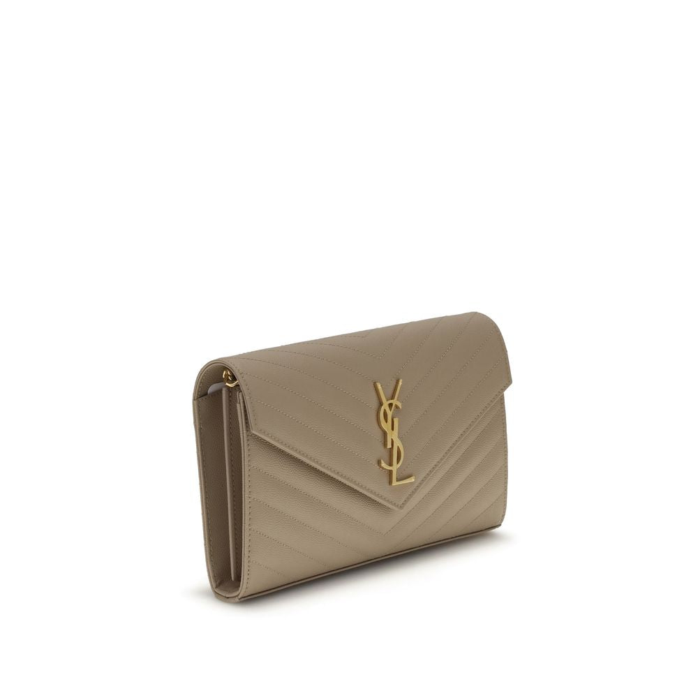 Saint Laurent Beige Leather Shoulder Bag