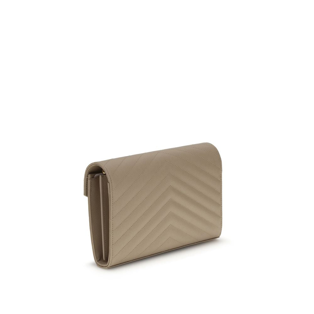 Saint Laurent Beige Leather Shoulder Bag