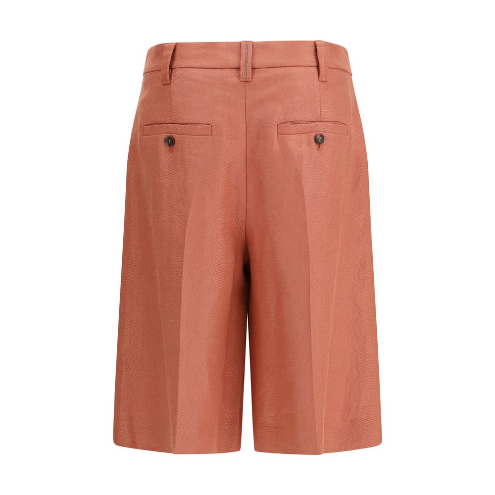 Brunello Cucinelli Orange Satorial Bermuda Shorts