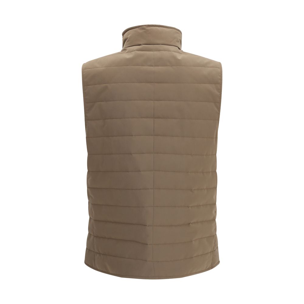 Brunello Cucinelli Beige Sleeveless Jacket