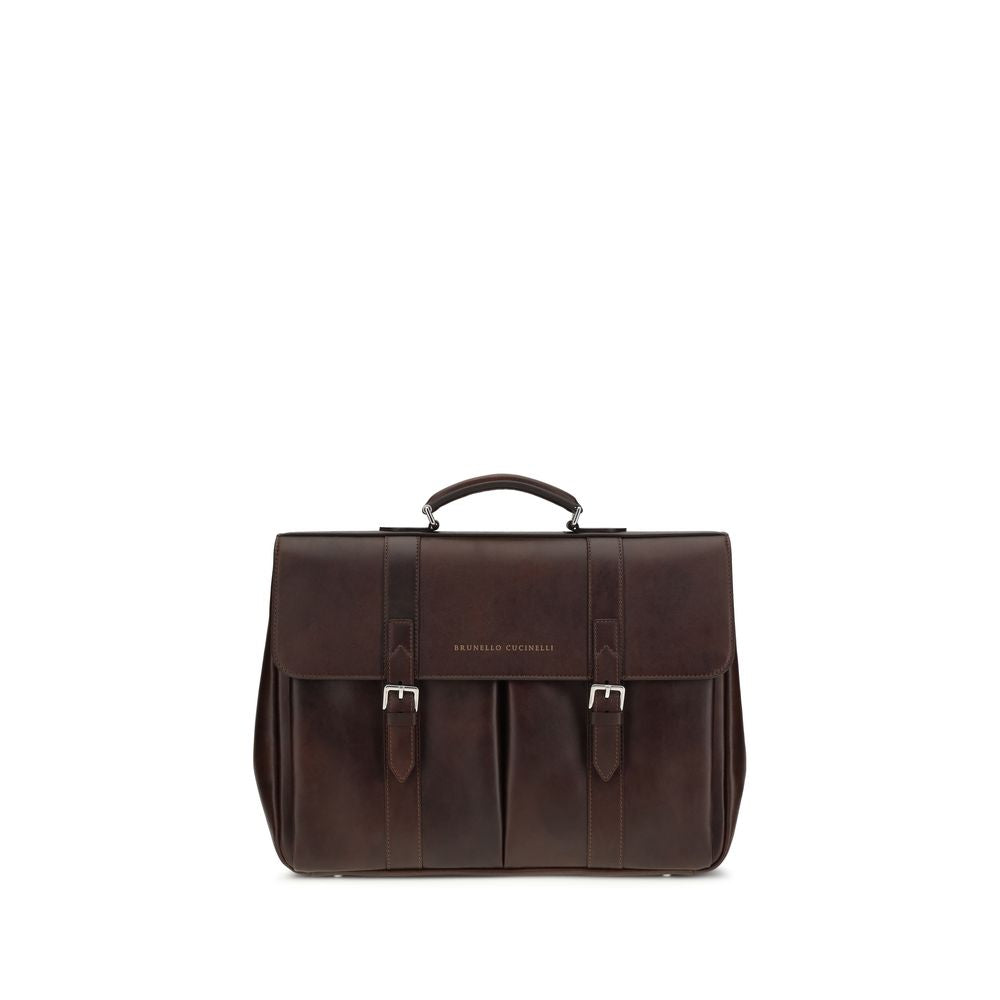 Brunello Cucinelli Bordeaux Leather Luggage And Travel
