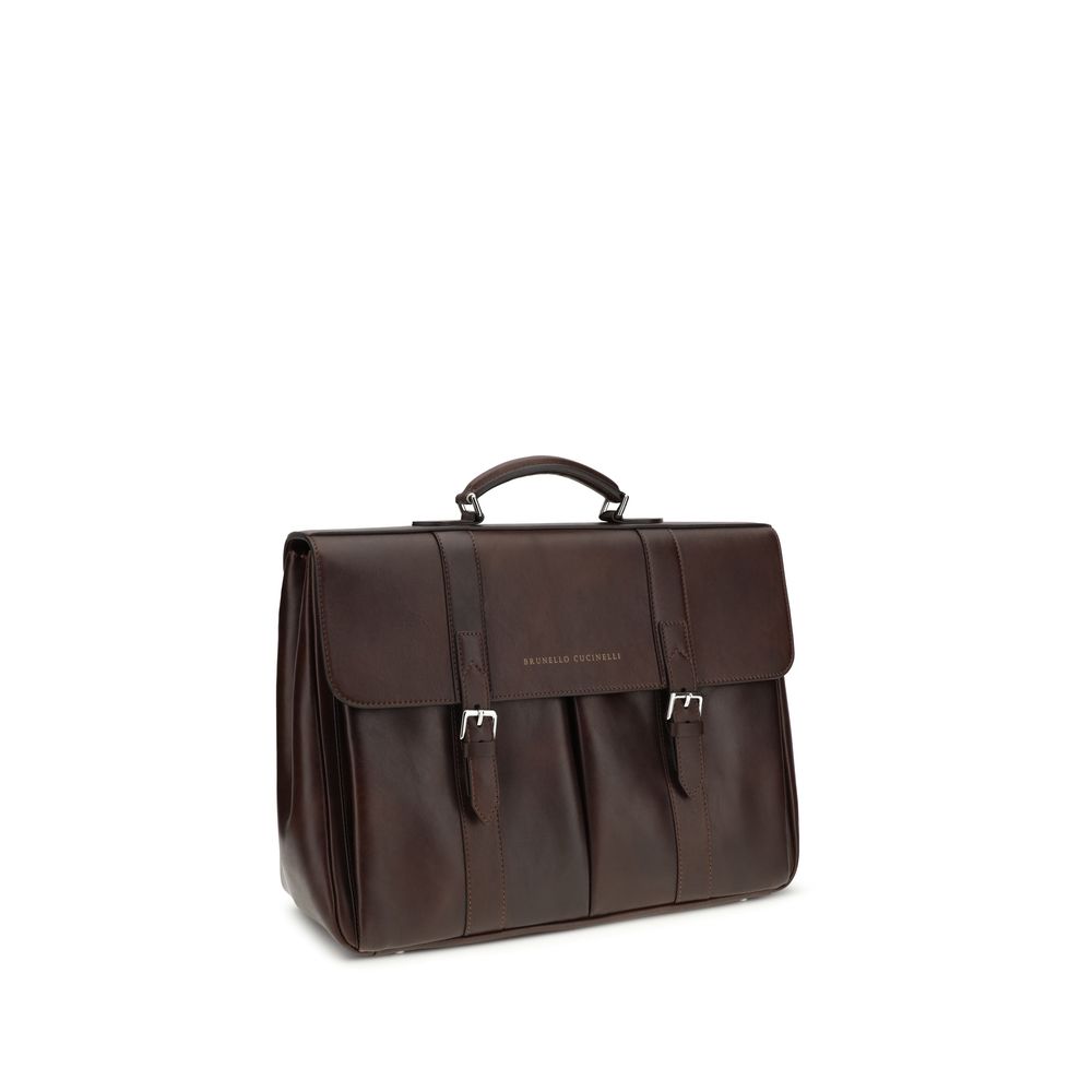 Brunello Cucinelli Bordeaux Leather Luggage And Travel