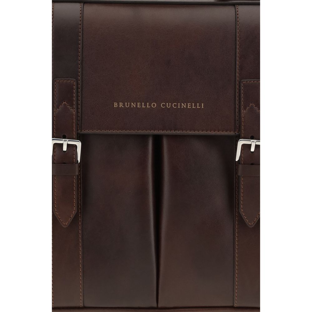 Brunello Cucinelli Bordeaux Leather Luggage And Travel