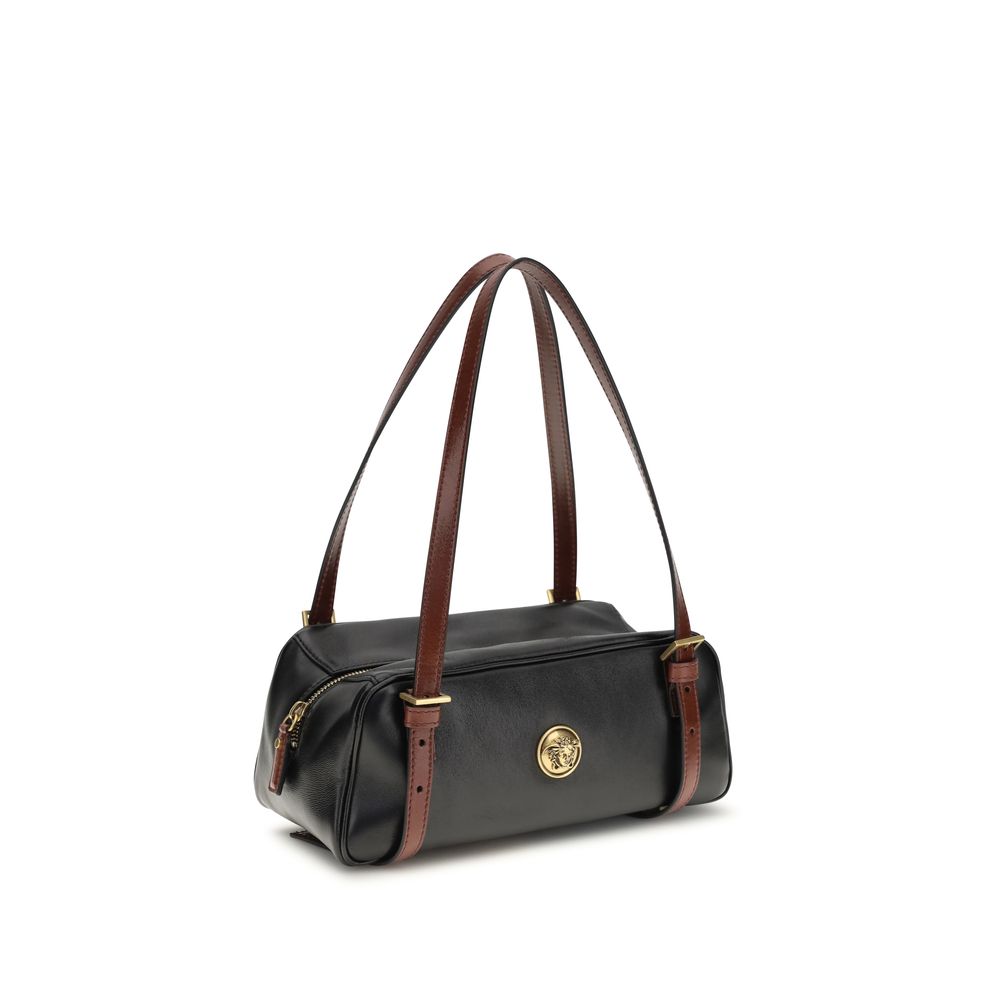 Versace Black Leather Shoulder Bag - PreLoved & Luxe