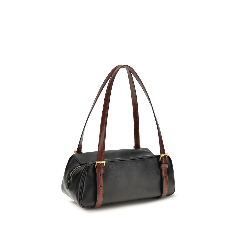 Versace Black Leather Shoulder Bag - PreLoved & Luxe