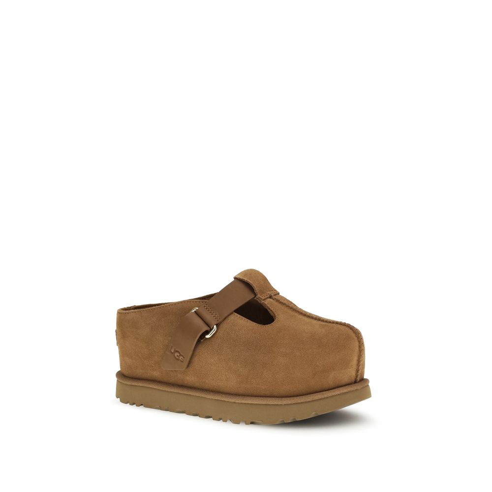 UGG Brown Leather Mules
