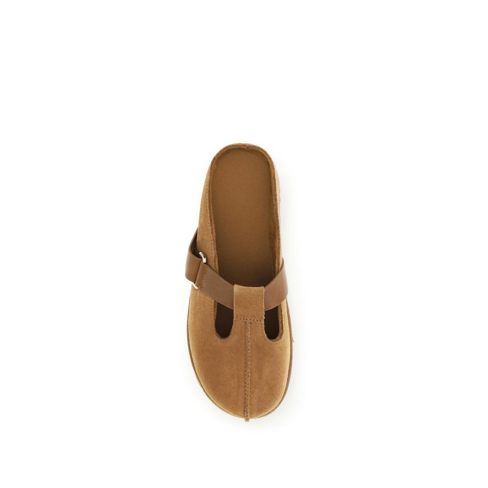UGG Brown Leather Mules